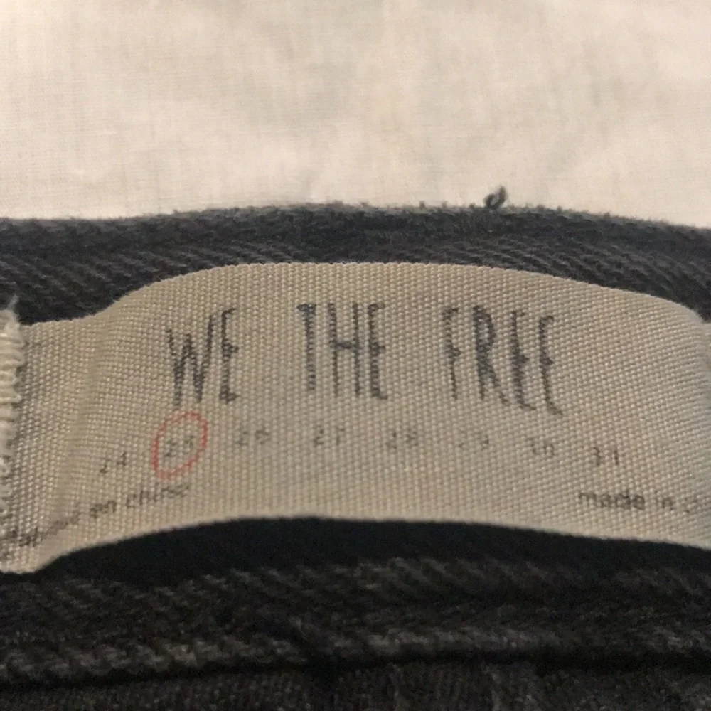 We The Free by Free People Black Flare Jeans Fringe Bottom 25 - Picture 15 of 15